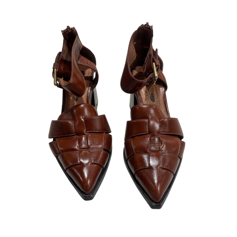 Jeffrey Campbell - Free People collab heeled leather sandals size 9